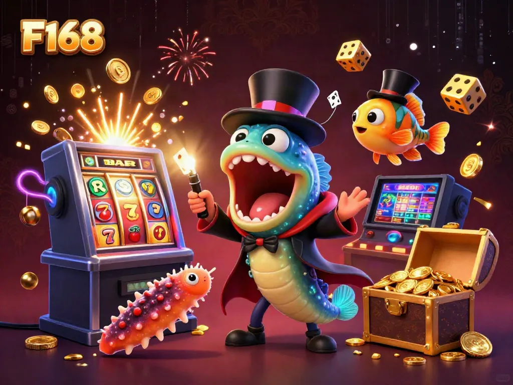 Experience F168’s thrilling casino adventure with captivating 3D elements showcasing a magical underwater scene.