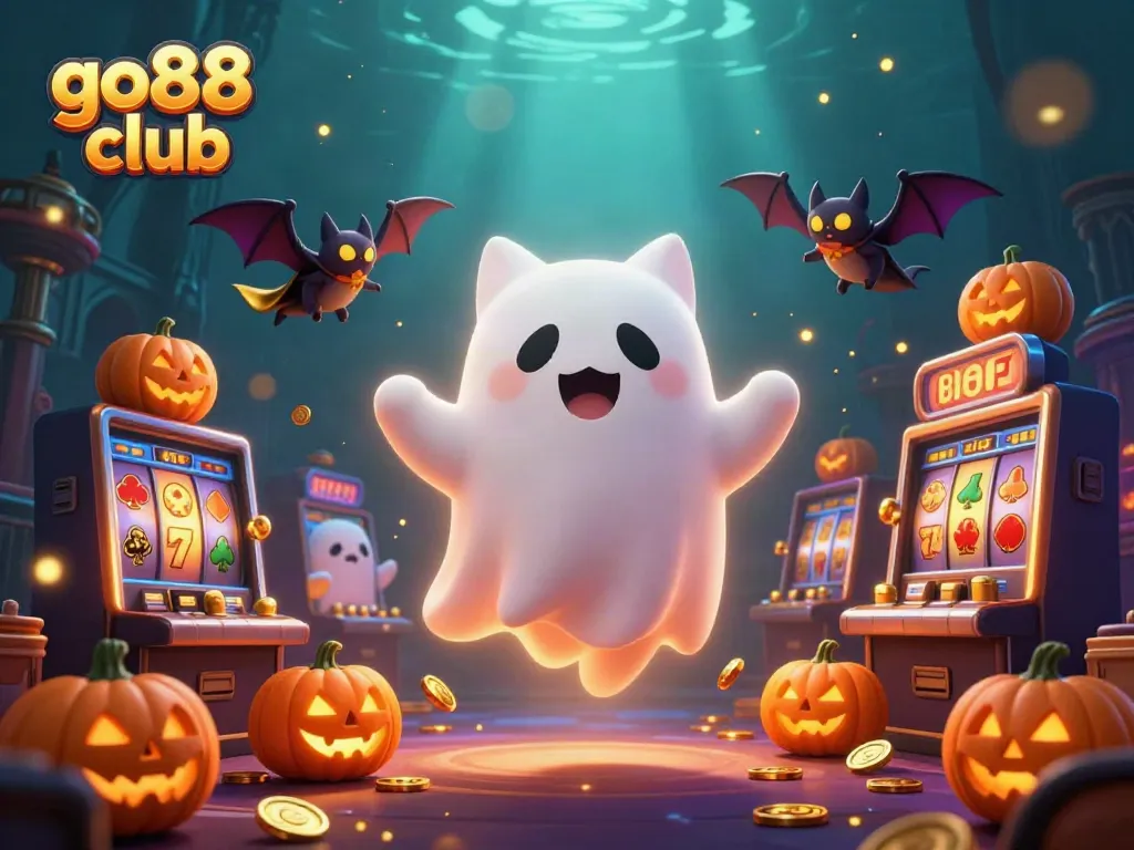 Engage in thrilling gameplay at go88 club with 3D characters amidst vibrant slot elements and gaming symbols.