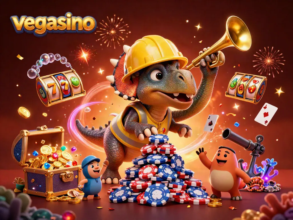 Excite your gameplay at vegasino with a celebration of wins amidst vibrant casino elements.
