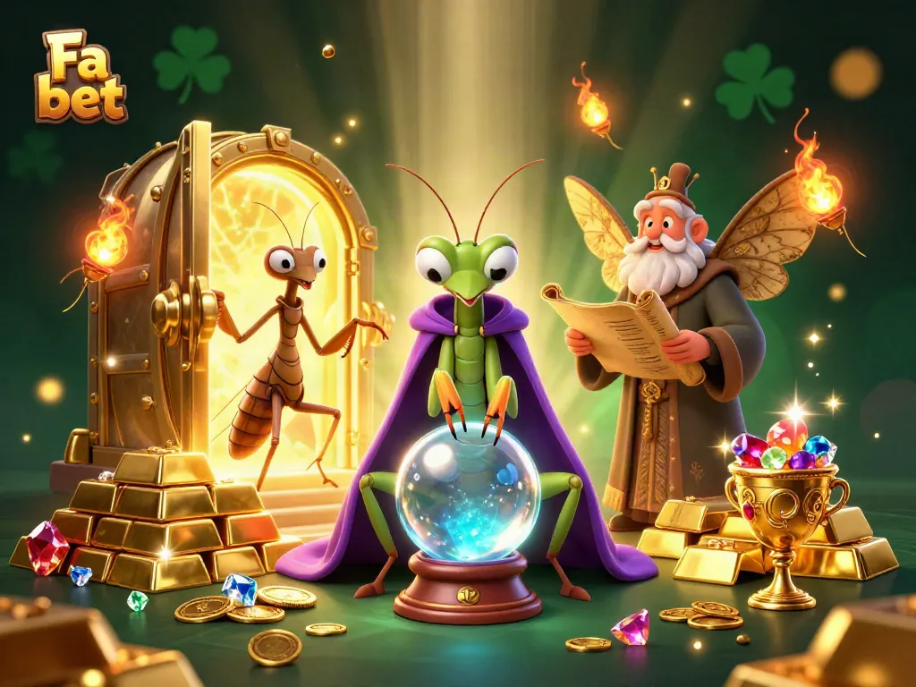 Experience thrilling casino adventures with Fa bet in this captivating 3D illustration showcasing fortune and treasure.
