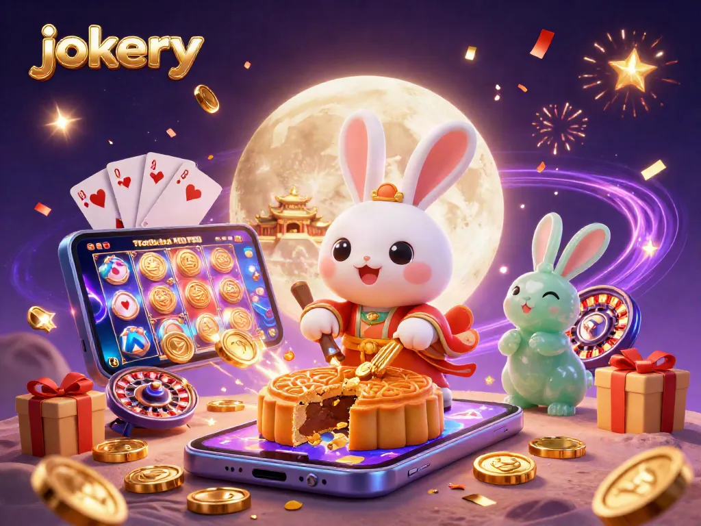 Experience the excitement at jokery with a vibrant casino-themed 3D illustration showcasing playful characters and gaming elements.